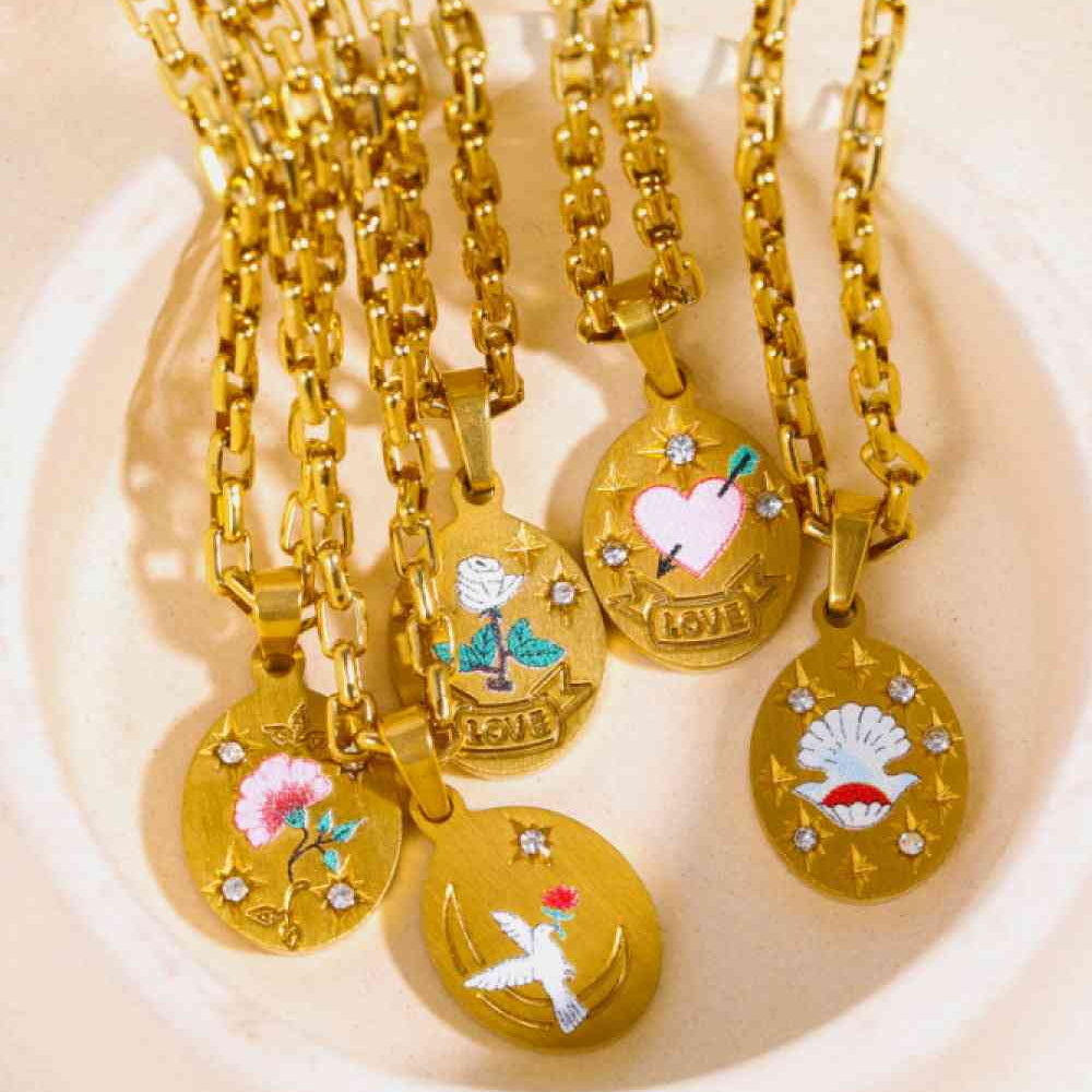 Stainless Steel 18K Gold-Plated Necklace