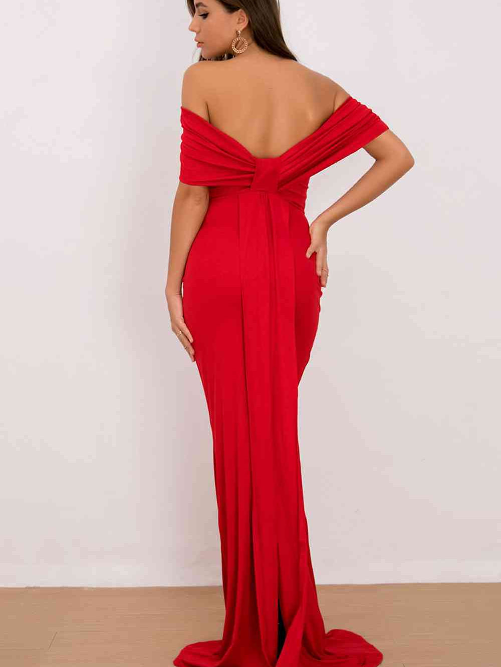 Off-Shoulder Floor Length Dress