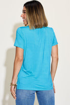 π Elevate your casual wardrobe with our Basic Bae V-Neck T-Shirt! π