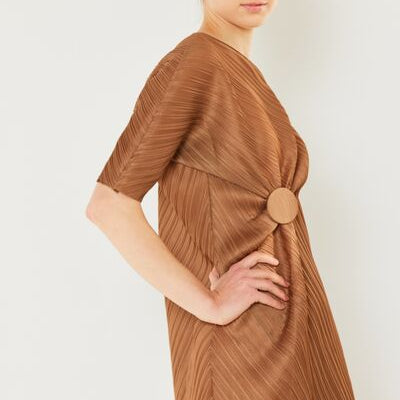 Marina West Swim Pleated Dolman Sleeve Dress - Stormyjay