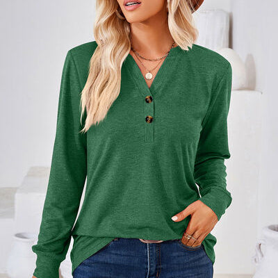 Notched Long Sleeve T-Shirt - Stormyjay