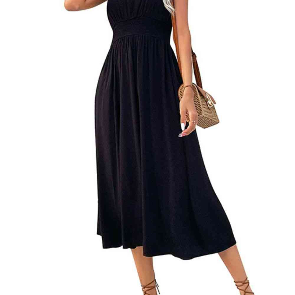 Spaghetti Strap Scoop Neck Midi Dress - Stormyjay