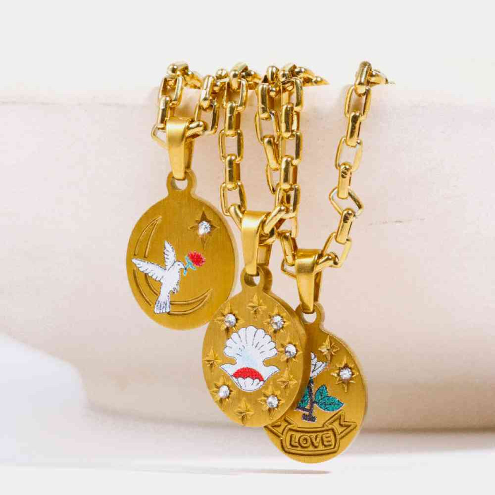 Stainless Steel 18K Gold-Plated Necklace