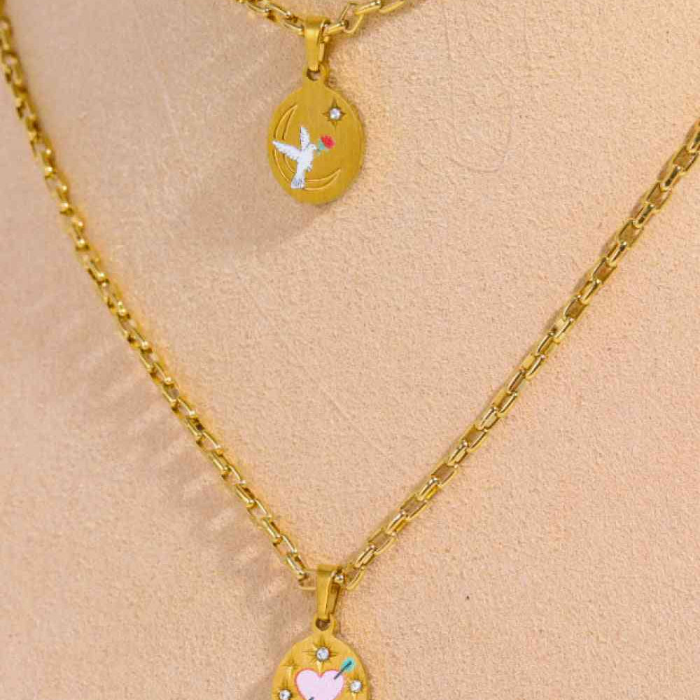 Stainless Steel 18K Gold-Plated Necklace