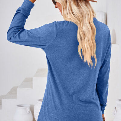 Notched Long Sleeve T-Shirt - Stormyjay