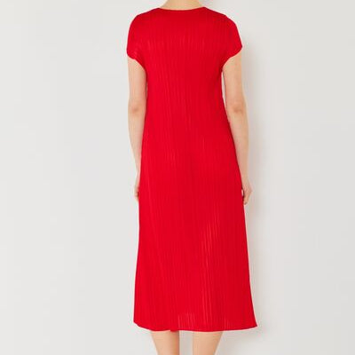 Marina West Swim Pleated Cap Sleeve A-Line Dress - Stormyjay