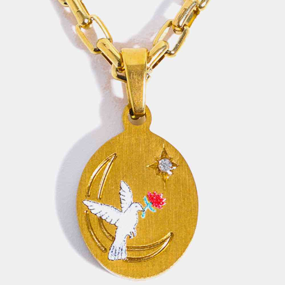 Stainless Steel 18K Gold-Plated Necklace