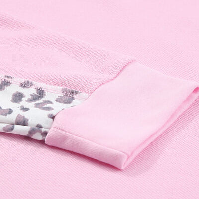 Plus Size HAPPY VALENTINE'S DAY Embroidery Leopard Sweatshirt