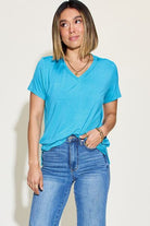 π Elevate your casual wardrobe with our Basic Bae V-Neck T-Shirt! π