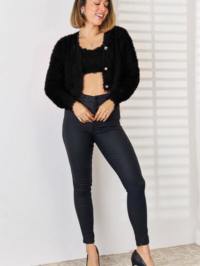 Scoop Neck Vest and Cardigan Sweater Set - Stormyjay