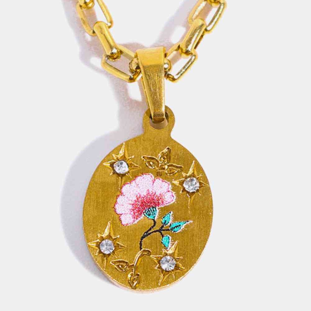 Stainless Steel 18K Gold-Plated Necklace