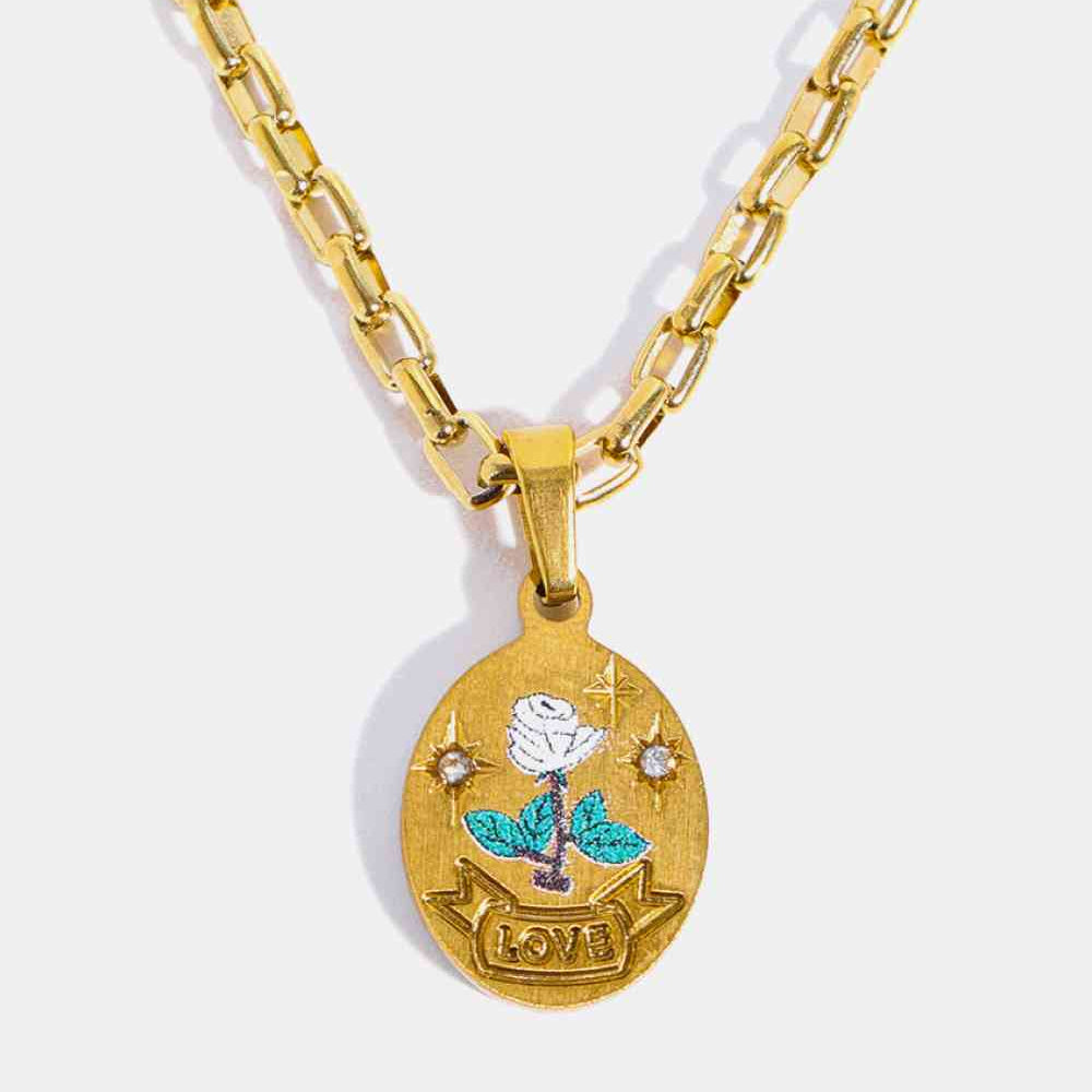 Stainless Steel 18K Gold-Plated Necklace