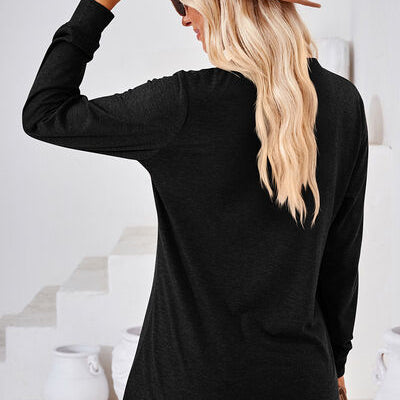 Notched Long Sleeve T-Shirt - Stormyjay
