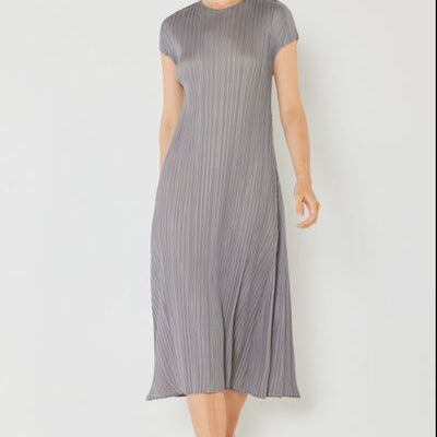Marina West Swim Pleated Cap Sleeve A-Line Dress - Stormyjay