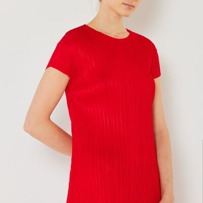 Marina West Swim Pleated Cap Sleeve A-Line Dress - Stormyjay