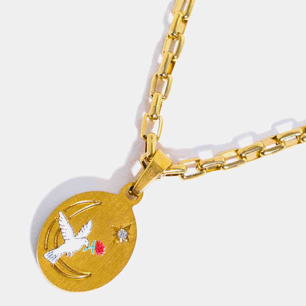 Stainless Steel 18K Gold-Plated Necklace