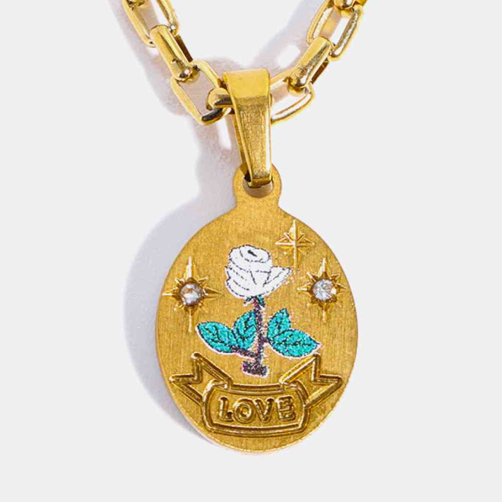 Stainless Steel 18K Gold-Plated Necklace