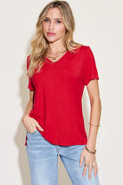 π Elevate your casual wardrobe with our Basic Bae V-Neck T-Shirt! π