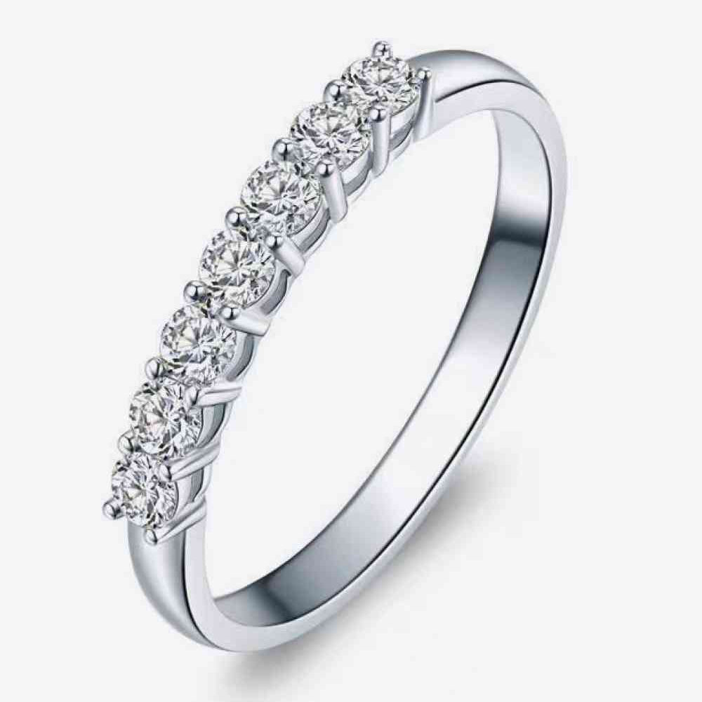 Charming Moissanite 925 Sterling Silver Ring