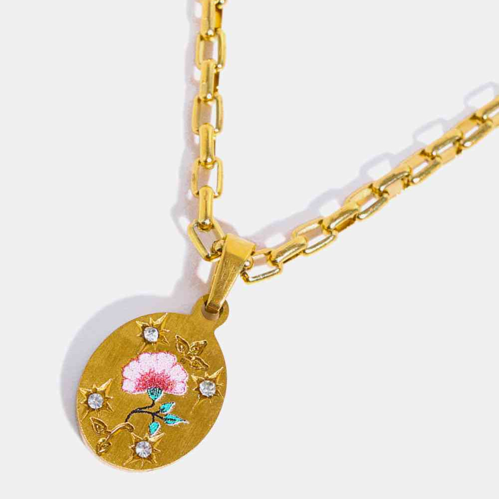 Stainless Steel 18K Gold-Plated Necklace