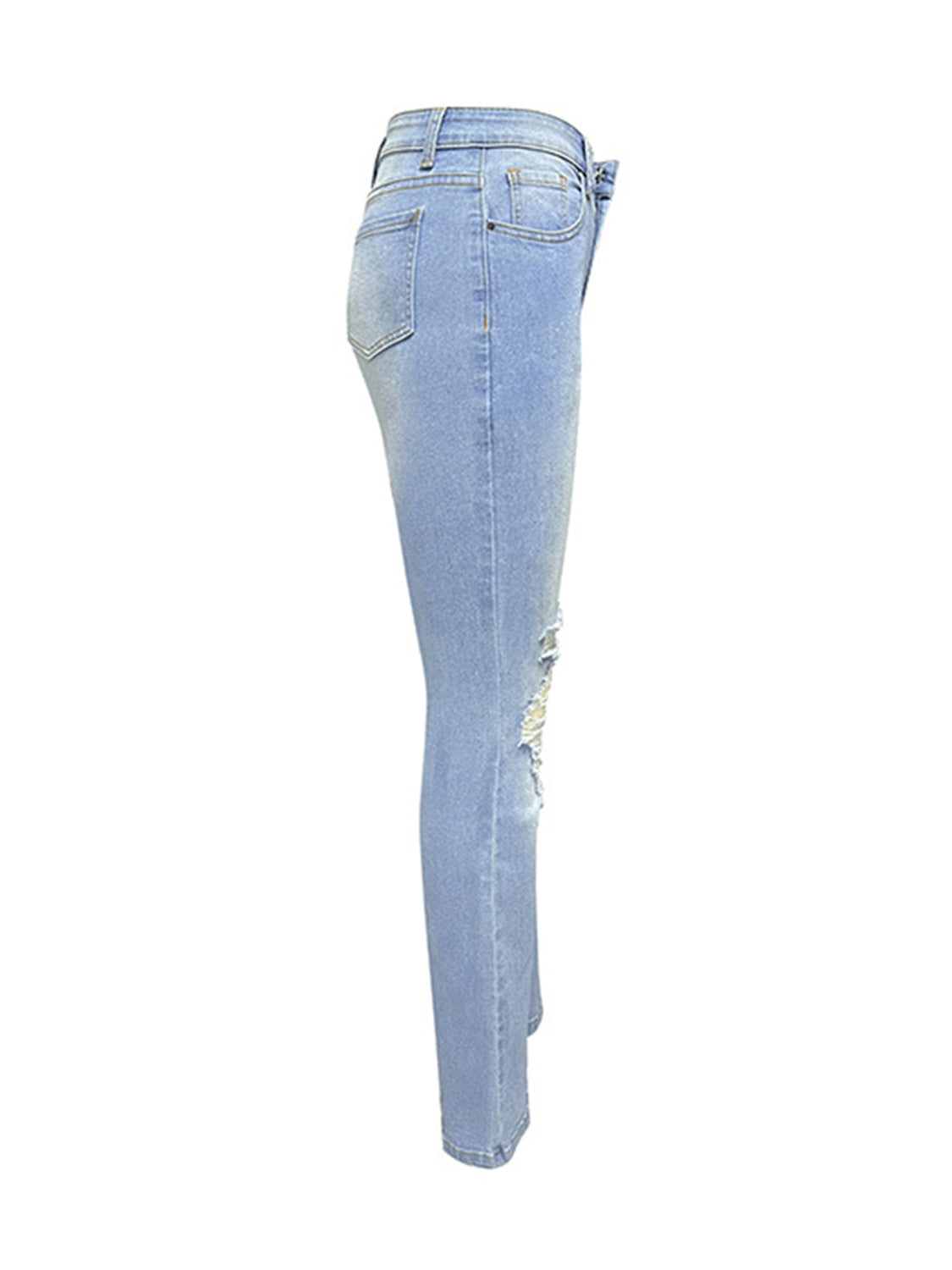 Distressed Bootcut Jeans with Pockets - Stormyjay