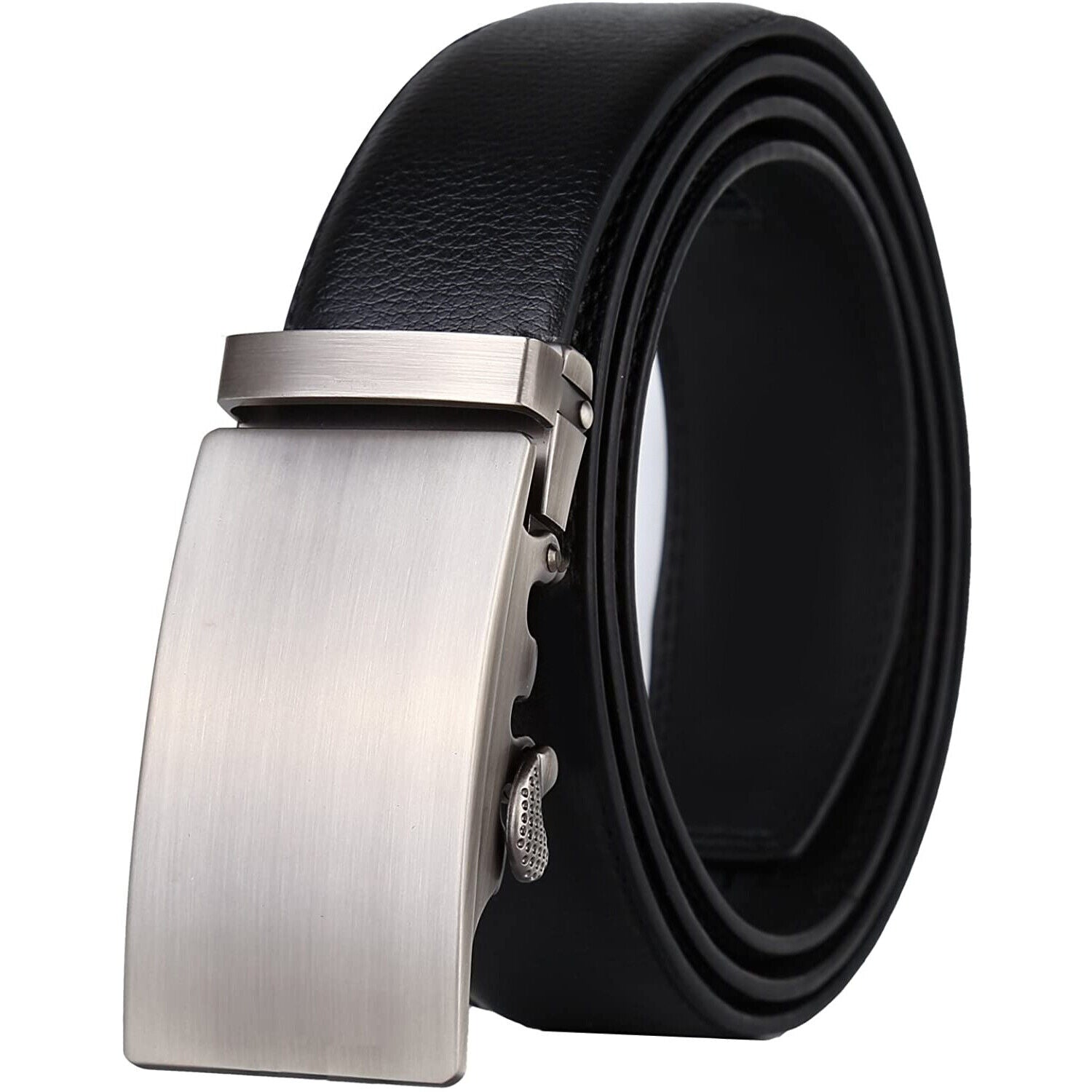 Microfiber Leather Mens Ratchet Belt, Belts For Men Adjustable Automatic Buckle - Stormyjay