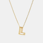 Stainless Steel Letter Pendant Necklace - Stormyjay