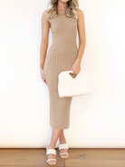 Stretchy Casual Midi Dress With Slit H4QDHW3WHN - Stormyjay