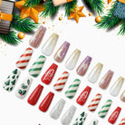 72-Piece Christmas Theme ABS Press-On Nails - Stormyjay