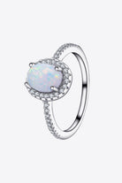 Opal 925 Sterling Silver Halo Ring - Stormyjay