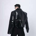 Bright PU Leather Jacket For Men - Stormyjay