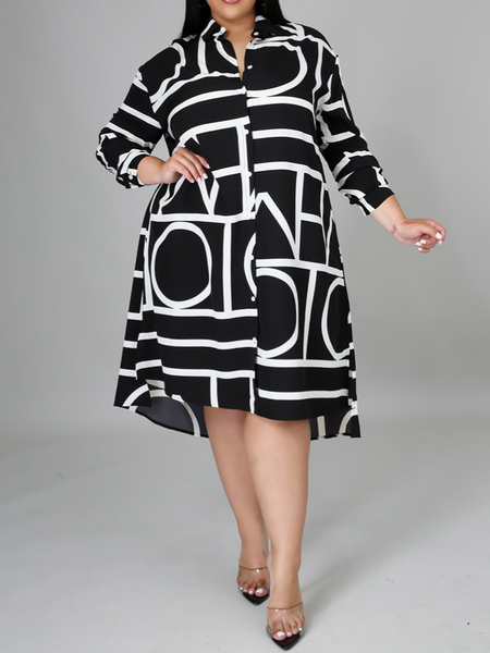 Printed Pleated Tunic Dress HWULYUZFD3 - Stormyjay