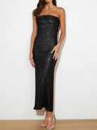 Sequin Cutout Tube Dress - Stormyjay