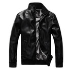 Fashion Brand Casual PU Leather Jacket Youth All-match Leather Jacket Men - Stormyjay