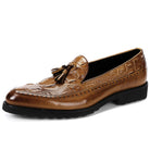 Men's dress shoes tassels Brock carved shoes - Stormyjay