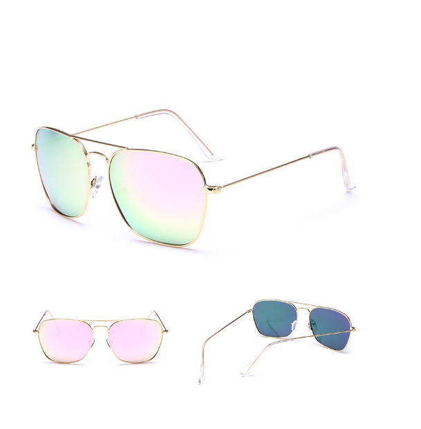 Metallic Sunglasses Real Film Couple Model Men And Women Colorful Real Polarized Sunglasses - Stormyjay