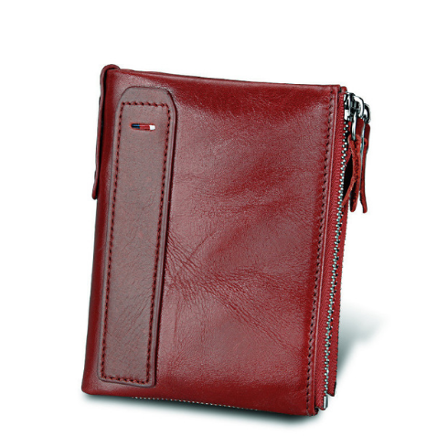 Men's wallet Short men's wallet Anti-theft brush leather wallet men - Stormyjay