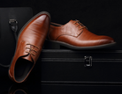 Large-size men's leather dress shoes, blending business sophistication with casual style. - Stormyjay