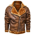 Retro Men Winter Suede Leather Jacket - Stormyjay