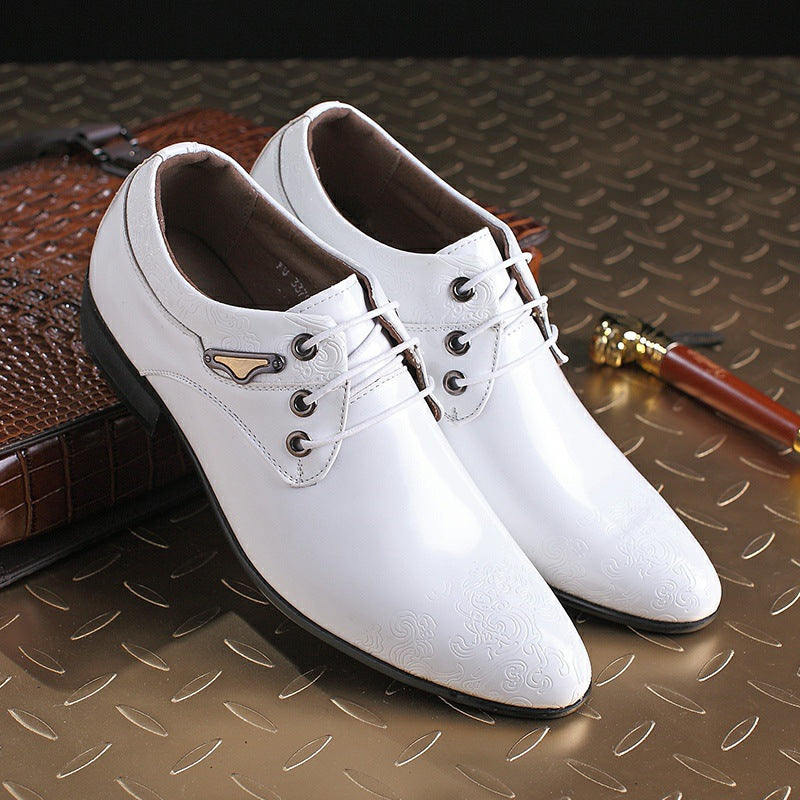 Luxurious genuine leather formal dress shoes for men, perfect for weddings, flats, and office oxfords. - Stormyjay