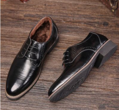 Large-size men's leather dress shoes, blending business sophistication with casual style. - Stormyjay