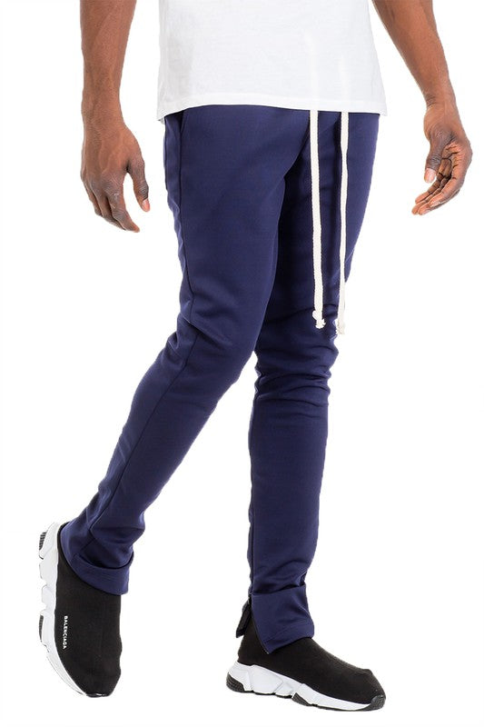 SOLID COLOR PLAIN BASIC TRACK PANTS - Stormyjay