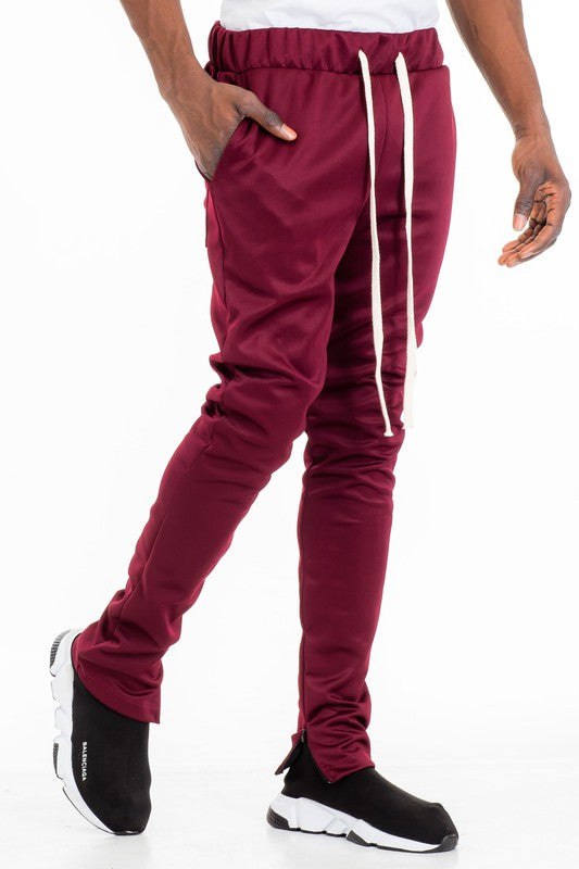 SOLID COLOR PLAIN BASIC TRACK PANTS - Stormyjay