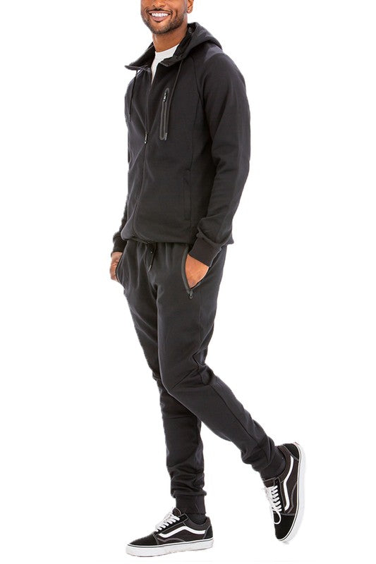 Mens Full Zip Sweat Pant Sweat Set - Stormyjay