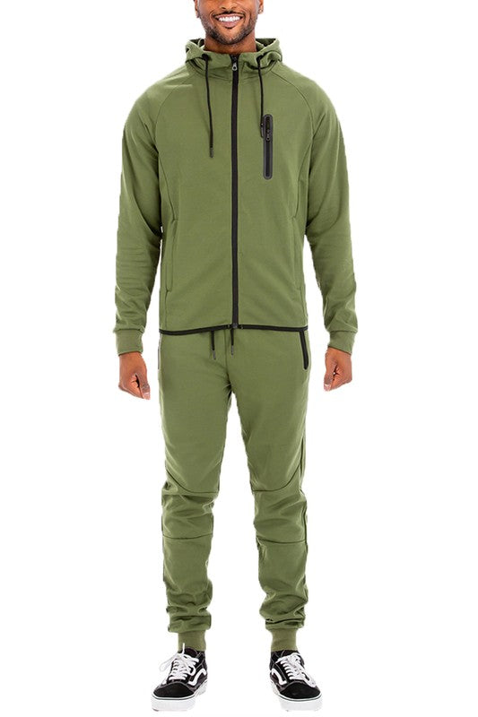 Mens Full Zip Sweat Pant Sweat Set - Stormyjay