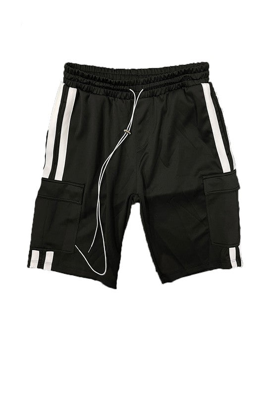 Two Stripe Cargo Pouch Shorts - Stormyjay