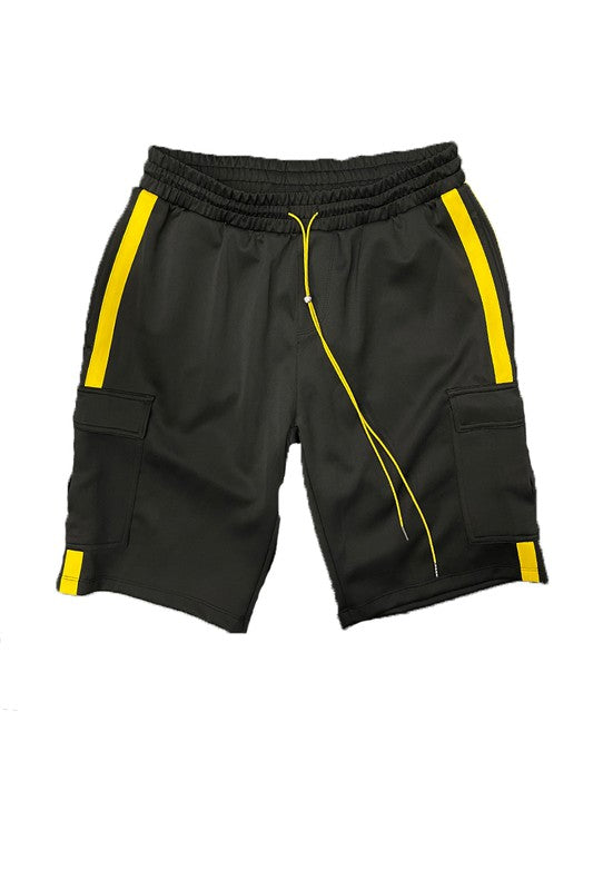 Two Stripe Cargo Pouch Shorts - Stormyjay