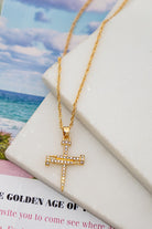 Nail shape cross pendant necklace with rope chain - Stormyjay