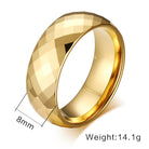 Men's Ring Tungsten Jewelry Gold Color - Stormyjay