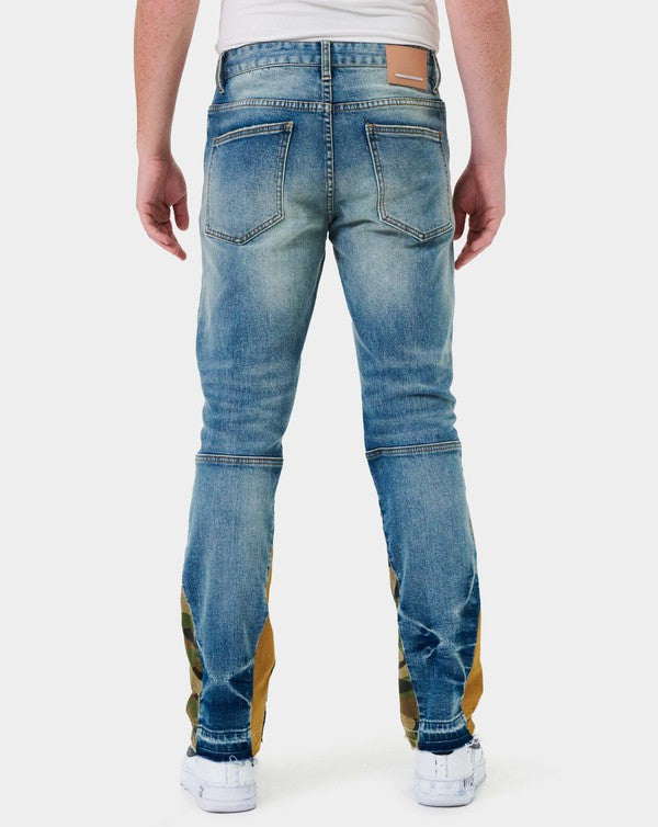 Heavy Rip & Repair Slim Straight Denim - Stormyjay